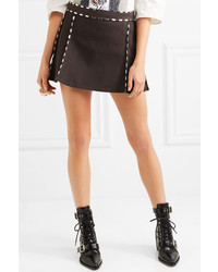 Chloé Embellished Cotton Canvas Mini Skirt