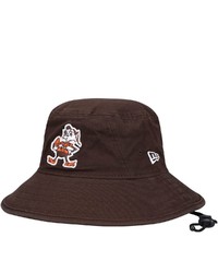 Dark Brown Embroidered Bucket Hat