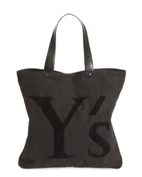 Dark Brown Embroidered Canvas Tote Bag