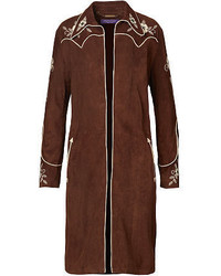 Dark Brown Embroidered Coat