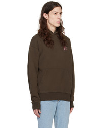 President’S Brown Embroidered Hoodie