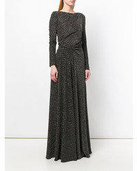 Talbot Runhof Glittery Detail Draped Gown Unavailable