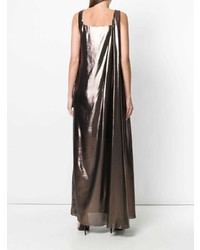 Alberta Ferretti Metallic Fluid Dress
