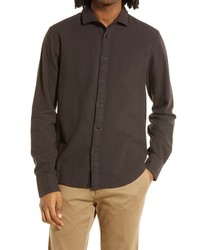 rag & bone Pursuit 365 Flannel Long Sleeve Button Up Shirt In Espresso At Nordstrom