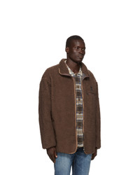 South2 West8 Brown Sherpa Piping Jacket