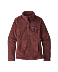 Dark Brown Fleece Mock-Neck Sweater