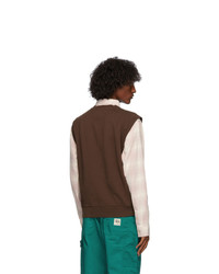 Stussy Brown Fleece Leaf Vest