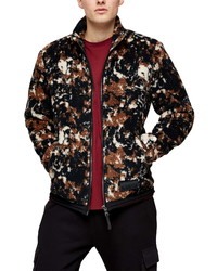Dark Brown Fleece Zip Sweater