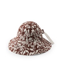 Helen Kaminski Kiersten Reversible Linen Bucket Hat In Creamcinnamon Print At Nordstrom