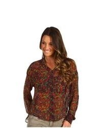 Free People Floral Easy Rider Button Down Blouse