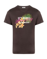 Iceberg Floral Print Cotton T Shirt