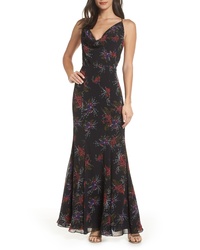 Fame and Partners The Theodora Floral Print Gown