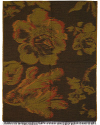 Paul Smith Brown Disrupted Rose Scarf