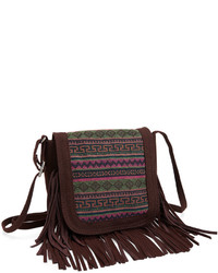 Tribal Fringed Crossbody Bag