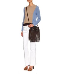 Pierre Hardy Fringed Suede And Leather Cross Body Bag