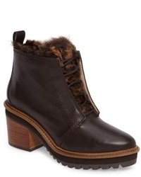 Dark Brown Fur Ankle Boots