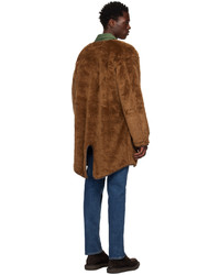 Rocky Mountain Featherbed Brown Fishtail Faux Fur Coat