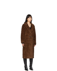 The Loom Brown Wool Faux Fur Double Coat