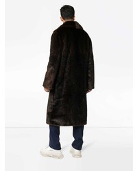 Gucci Double Breasted Faux Fur Coat