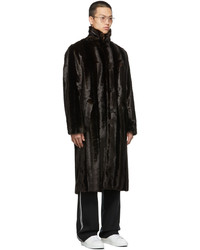 Commission Faux Fur Curved Flap Coat