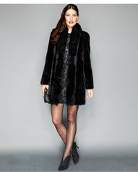 The Fur Vault Fox Trimmed Mink Coat
