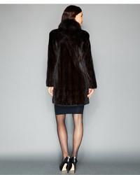 The Fur Vault Fox Trimmed Mink Coat
