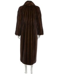 Fur Mink Double Breasted Coat