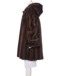 Knee Length Mink Fur Coat