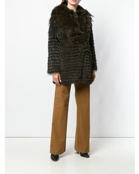 Yves Salomon Knitted Fox Fur Coat