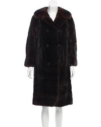 Mink Fur Double Breasted Coat