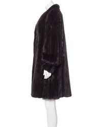 Mink Fur Knee Length Coat