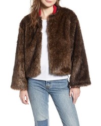 Levi's Made Crafted Jetsetter Crop Faux Fur Bomber Jacket