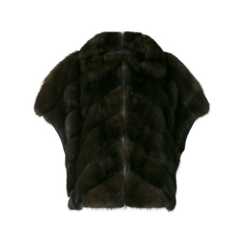 short sleeve fur jacket