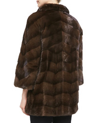 J. Mendel Split Mink Fur Long Jacket