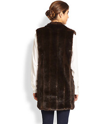 Saks Fifth Avenue Donna Salyers For Everywhere Faux Fur Vest