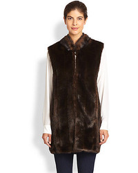 Saks Fifth Avenue Donna Salyers For Everywhere Faux Fur Vest