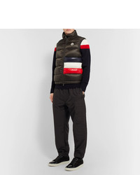 Moncler Sovex Slim Fit Colour Block Quilted Shell Down Gilet