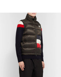 Moncler Sovex Slim Fit Colour Block Quilted Shell Down Gilet