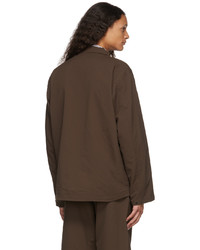 Nanamica Brown Technical Shirt Jacket