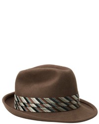 San Diego Hat Company San Diego Hat Co Felt Fedoa With Satin Plaid Pleated Band