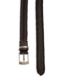 Ermenegildo Zegna Herringbone Braided Leather Belt