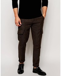 Dark Brown Herringbone Pants