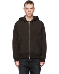 Theory Brown Waffle Knit Hoodie