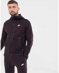 Nike Tech Fleece Zip Through Hoodie In Dark Purple 928483 659