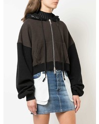 Unravel Project Two Tone Cropped Hoodie