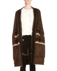 Givenchy Shawl Collar Open Front Coat Light Brown