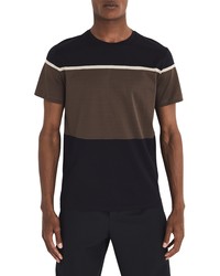 Reiss Slim Fit Colorblock Stripe T Shirt