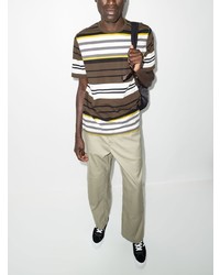 Pop Trading Company Striped Short Sleeve T Shirt