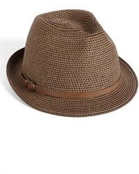 Dark Brown Horizontal Striped Hat