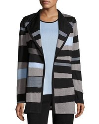 Dark Brown Horizontal Striped Jacket